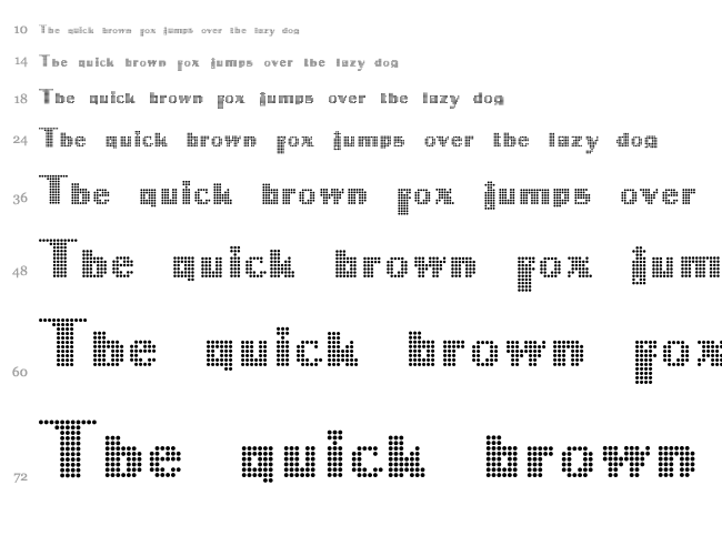 Intellecta Digital font waterfall